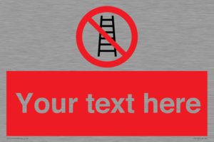 Custom No Ladders Sign